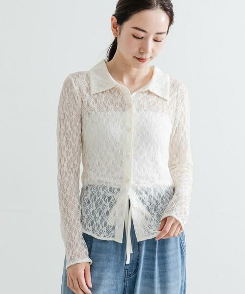URBAN RESEARCH / アーバンリサーチ シャツ・ブラウス | ストレッチレースシャツカラーブラウス | 詳細3