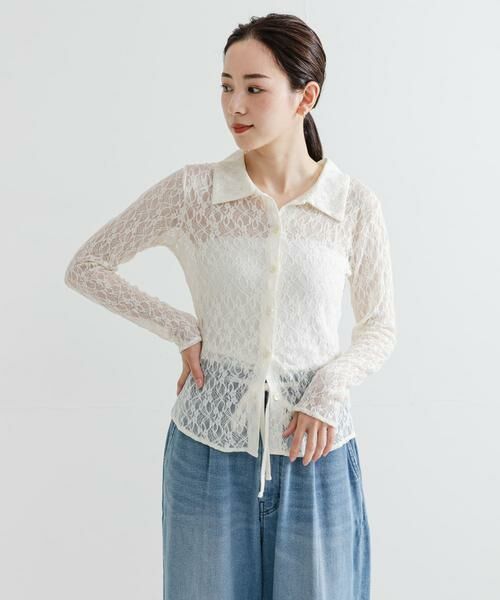 URBAN RESEARCH / アーバンリサーチ シャツ・ブラウス | ストレッチレースシャツカラーブラウス | 詳細5