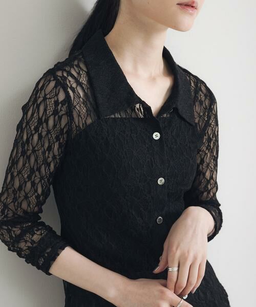 URBAN RESEARCH / アーバンリサーチ シャツ・ブラウス | ストレッチレースシャツカラーブラウス | 詳細10