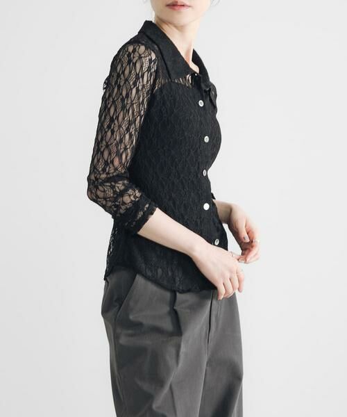 URBAN RESEARCH / アーバンリサーチ シャツ・ブラウス | ストレッチレースシャツカラーブラウス | 詳細11