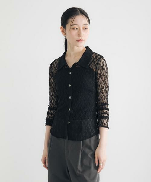 URBAN RESEARCH / アーバンリサーチ シャツ・ブラウス | ストレッチレースシャツカラーブラウス | 詳細12