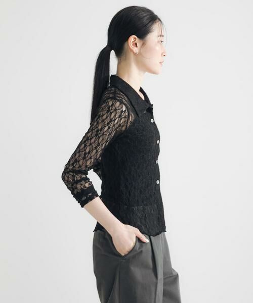URBAN RESEARCH / アーバンリサーチ シャツ・ブラウス | ストレッチレースシャツカラーブラウス | 詳細14