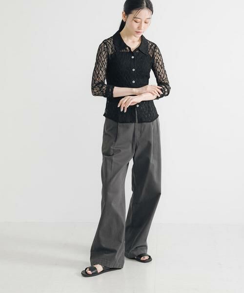 URBAN RESEARCH / アーバンリサーチ シャツ・ブラウス | ストレッチレースシャツカラーブラウス | 詳細15