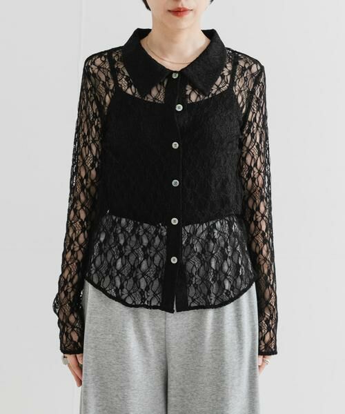 URBAN RESEARCH / アーバンリサーチ シャツ・ブラウス | ストレッチレースシャツカラーブラウス | 詳細17