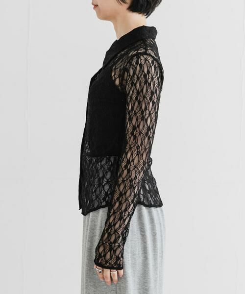 URBAN RESEARCH / アーバンリサーチ シャツ・ブラウス | ストレッチレースシャツカラーブラウス | 詳細18