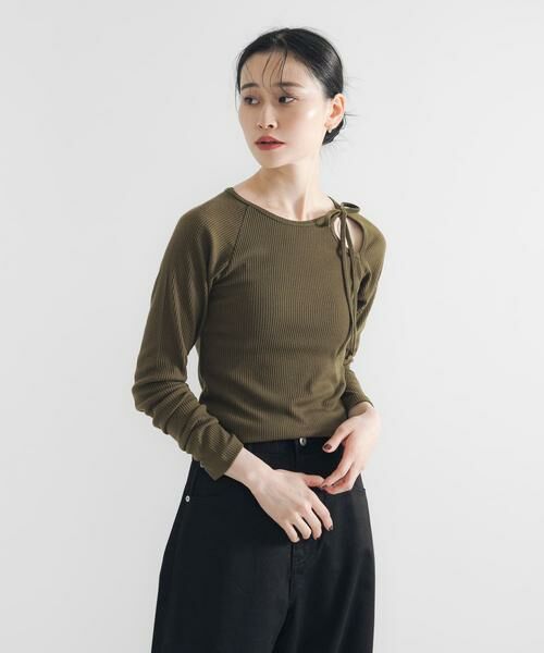 URBAN RESEARCH / アーバンリサーチ Tシャツ | カットアウトリブトップス | 詳細3