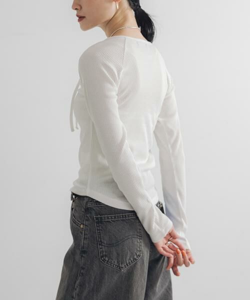 URBAN RESEARCH / アーバンリサーチ Tシャツ | カットアウトリブトップス | 詳細8