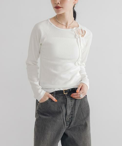 URBAN RESEARCH / アーバンリサーチ Tシャツ | カットアウトリブトップス | 詳細9