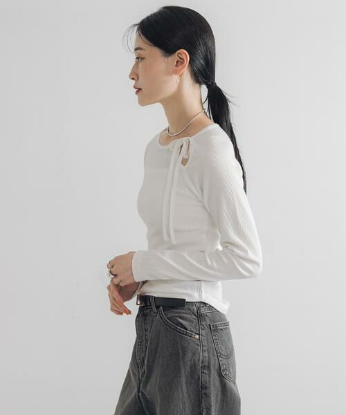 URBAN RESEARCH / アーバンリサーチ Tシャツ | カットアウトリブトップス | 詳細11
