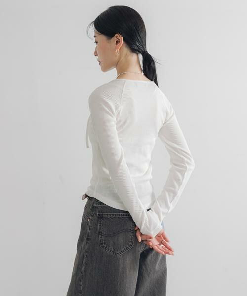 URBAN RESEARCH / アーバンリサーチ Tシャツ | カットアウトリブトップス | 詳細12