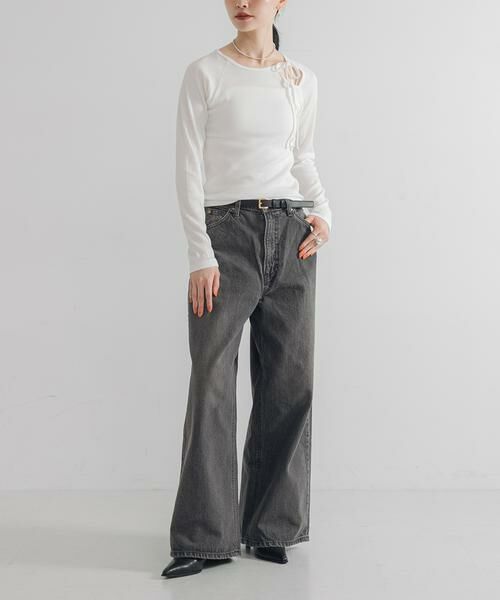 URBAN RESEARCH / アーバンリサーチ Tシャツ | カットアウトリブトップス | 詳細13