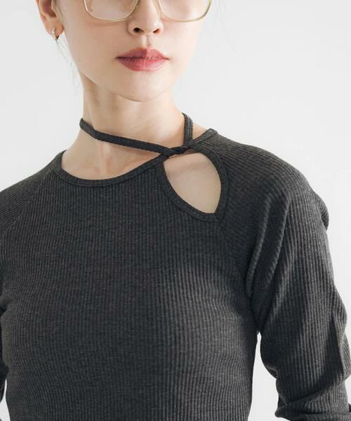 URBAN RESEARCH / アーバンリサーチ Tシャツ | カットアウトリブトップス | 詳細17