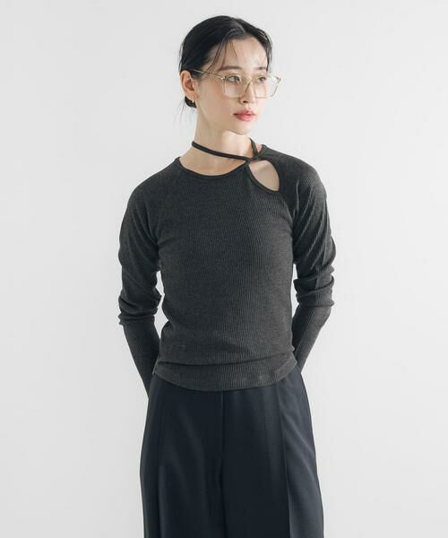 URBAN RESEARCH / アーバンリサーチ Tシャツ | カットアウトリブトップス | 詳細21