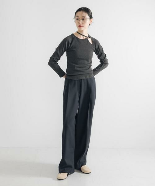 URBAN RESEARCH / アーバンリサーチ Tシャツ | カットアウトリブトップス | 詳細23