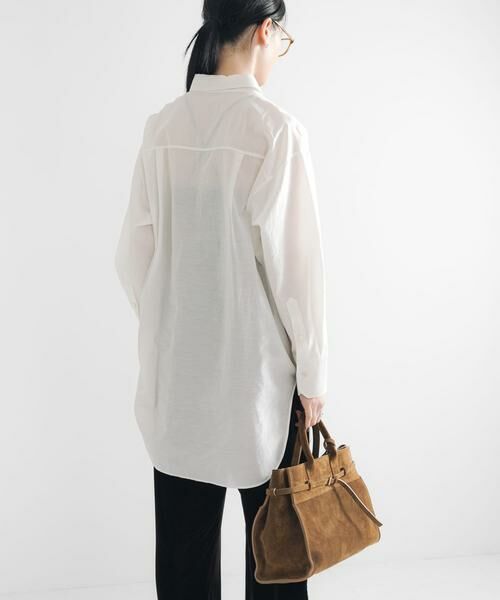 URBAN RESEARCH / アーバンリサーチ シャツ・ブラウス | シルクコットンロングシャツ | 詳細4