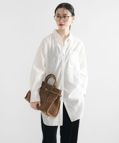 URBAN RESEARCH / アーバンリサーチ シャツ・ブラウス | シルクコットンロングシャツ | 詳細5