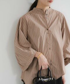 URBAN RESEARCH / アーバンリサーチ シャツ・ブラウス | イレギュラーヘムスタンドカラー7分袖ブラウス