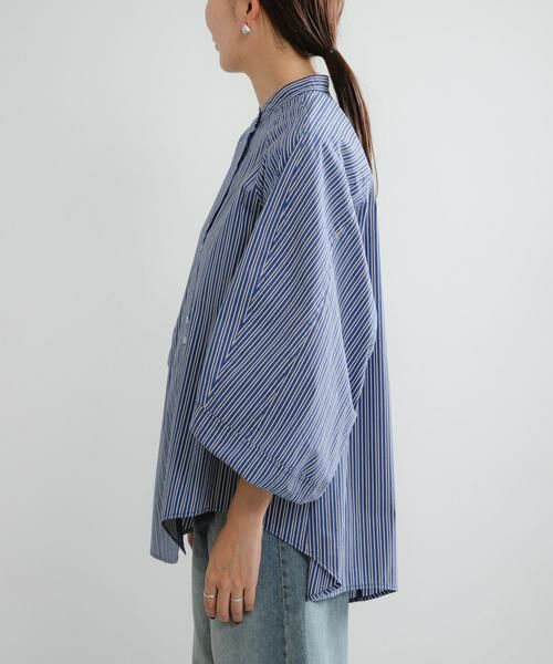 URBAN RESEARCH / アーバンリサーチ シャツ・ブラウス | イレギュラーヘムスタンドカラー7分袖ブラウス | 詳細7