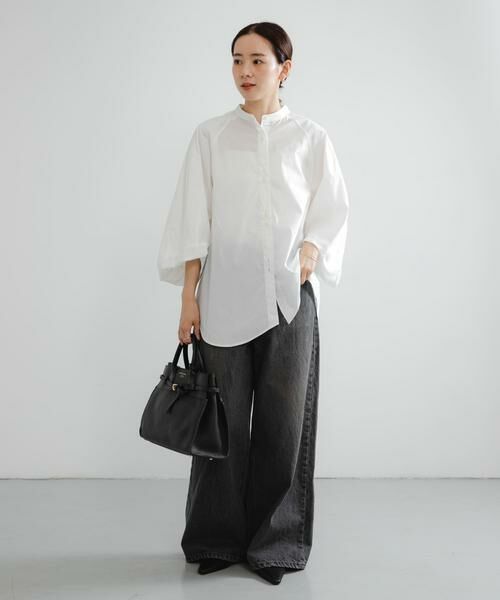 URBAN RESEARCH / アーバンリサーチ シャツ・ブラウス | イレギュラーヘムスタンドカラー7分袖ブラウス | 詳細18
