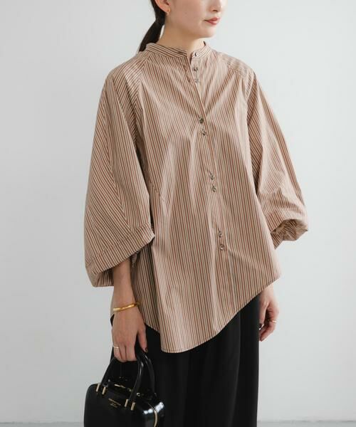 URBAN RESEARCH / アーバンリサーチ シャツ・ブラウス | イレギュラーヘムスタンドカラー7分袖ブラウス | 詳細21