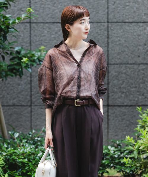 URBAN RESEARCH / アーバンリサーチ シャツ・ブラウス | シアーチェックオーバーシャツ | 詳細2