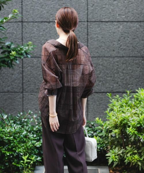 URBAN RESEARCH / アーバンリサーチ シャツ・ブラウス | シアーチェックオーバーシャツ | 詳細4