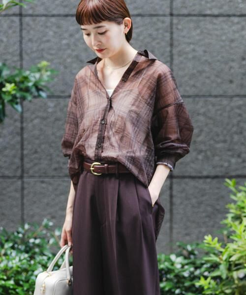 URBAN RESEARCH / アーバンリサーチ シャツ・ブラウス | シアーチェックオーバーシャツ | 詳細5