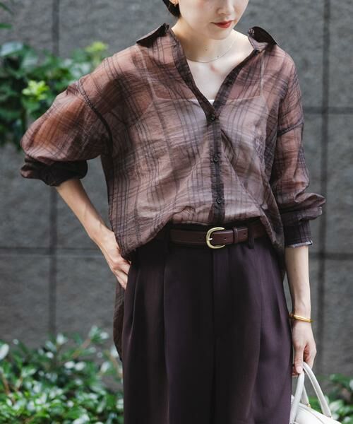 URBAN RESEARCH / アーバンリサーチ シャツ・ブラウス | シアーチェックオーバーシャツ | 詳細6