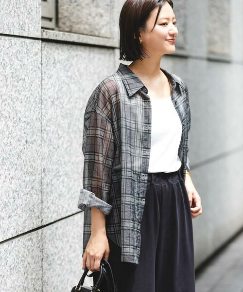 URBAN RESEARCH / アーバンリサーチ シャツ・ブラウス | シアーチェックオーバーシャツ | 詳細13