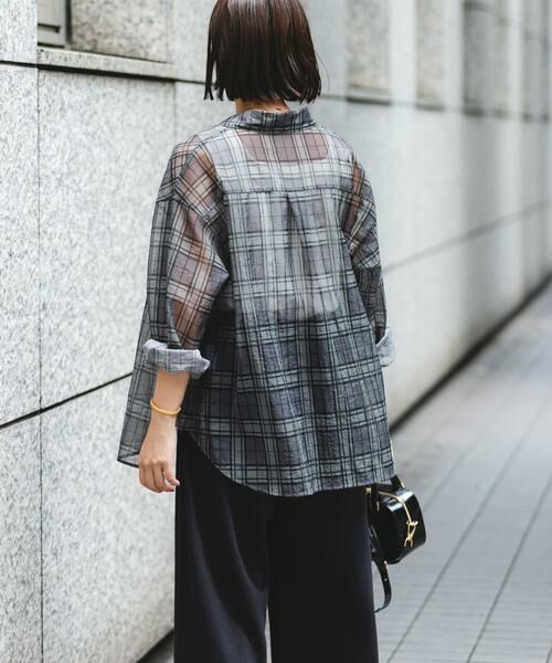 URBAN RESEARCH / アーバンリサーチ シャツ・ブラウス | シアーチェックオーバーシャツ | 詳細14