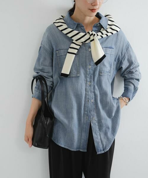 URBAN RESEARCH / アーバンリサーチ シャツ・ブラウス | シアーデニムシャツ | 詳細1