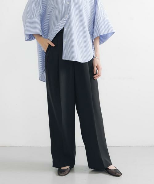 URBAN RESEARCH/アーバンリサーチ new basic ダブルクロスキュプラパンツ ブラック 36 URBAN RESEARCH/アーバンリサーチ new basic ダブルクロスキュプラパンツ ブラック 36
