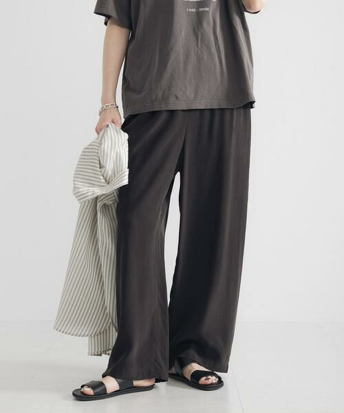 URBAN RESEARCH/アーバンリサーチ キュプラレーヨンイージーパンツ ブラウン 40