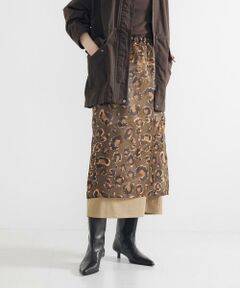URBAN RESEARCH / アーバンリサーチ スカート | レオパードプリントレイヤードスカート