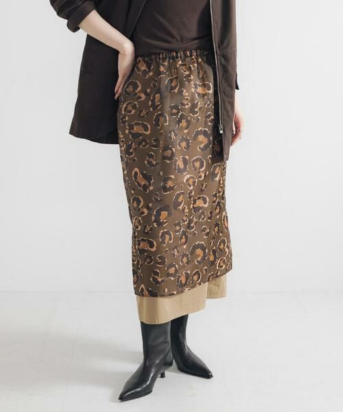 URBAN RESEARCH / アーバンリサーチ スカート | レオパードプリントレイヤードスカート | 詳細1