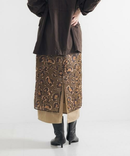 URBAN RESEARCH / アーバンリサーチ スカート | レオパードプリントレイヤードスカート | 詳細3