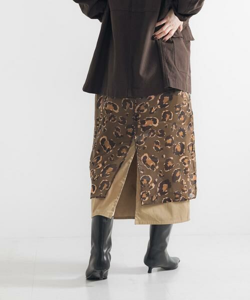 URBAN RESEARCH / アーバンリサーチ スカート | レオパードプリントレイヤードスカート | 詳細4