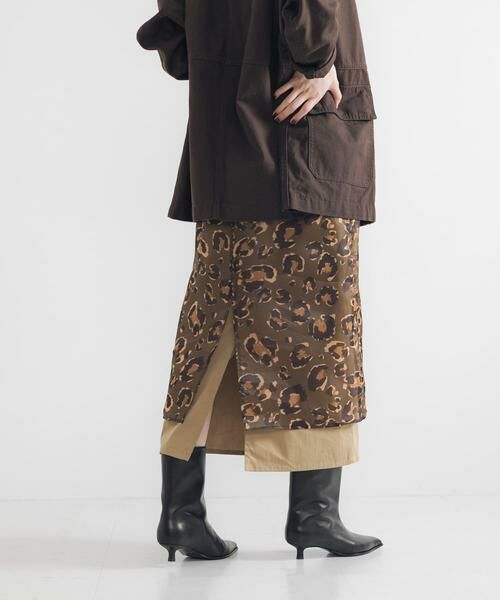 URBAN RESEARCH / アーバンリサーチ スカート | レオパードプリントレイヤードスカート | 詳細5