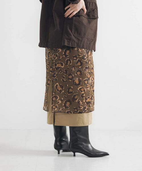 URBAN RESEARCH / アーバンリサーチ スカート | レオパードプリントレイヤードスカート | 詳細6