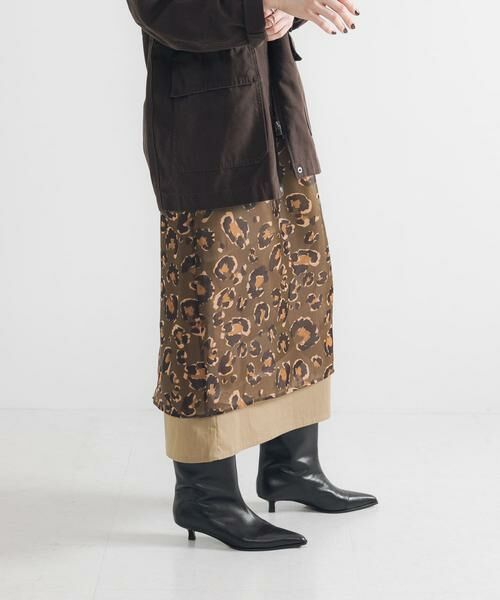 URBAN RESEARCH / アーバンリサーチ スカート | レオパードプリントレイヤードスカート | 詳細7