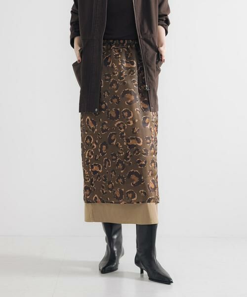 URBAN RESEARCH / アーバンリサーチ スカート | レオパードプリントレイヤードスカート | 詳細8