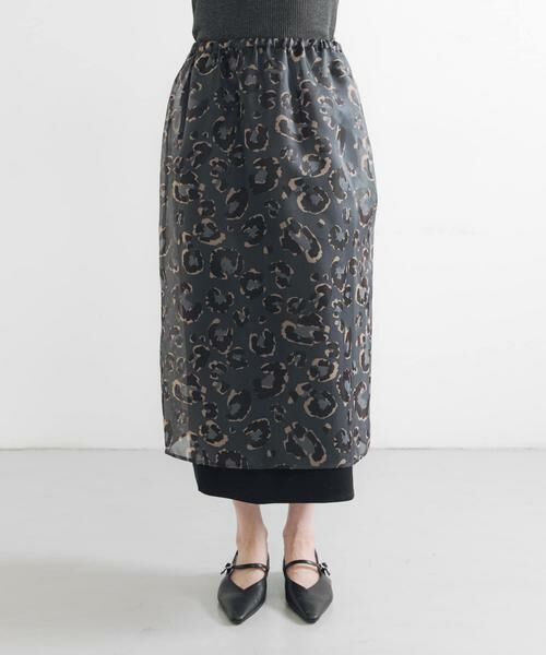 URBAN RESEARCH / アーバンリサーチ スカート | レオパードプリントレイヤードスカート | 詳細23