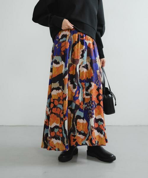 URBAN RESEARCH / アーバンリサーチ スカート | 『WEB限定』アートフラワープリントギャザースカート | 詳細1