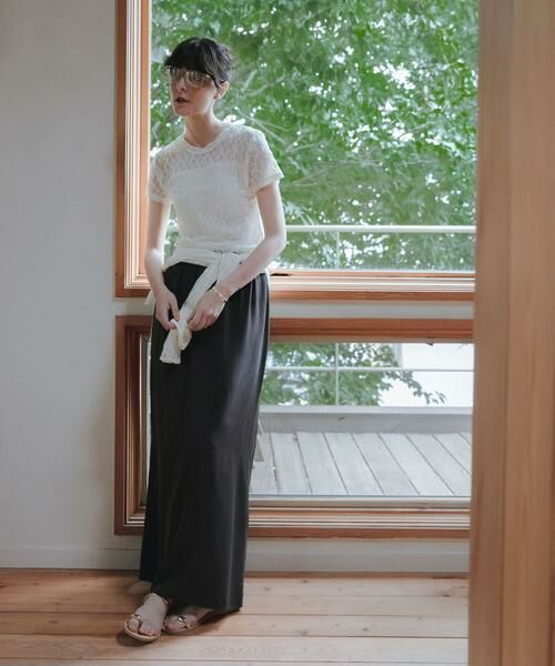 URBAN RESEARCH / アーバンリサーチ スカート | キュプラレーヨンギャザーIラインスカート | 詳細1