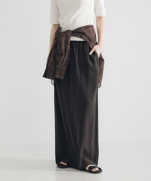 URBAN RESEARCH / アーバンリサーチ スカート | キュプラレーヨンギャザーIラインスカート | 詳細2