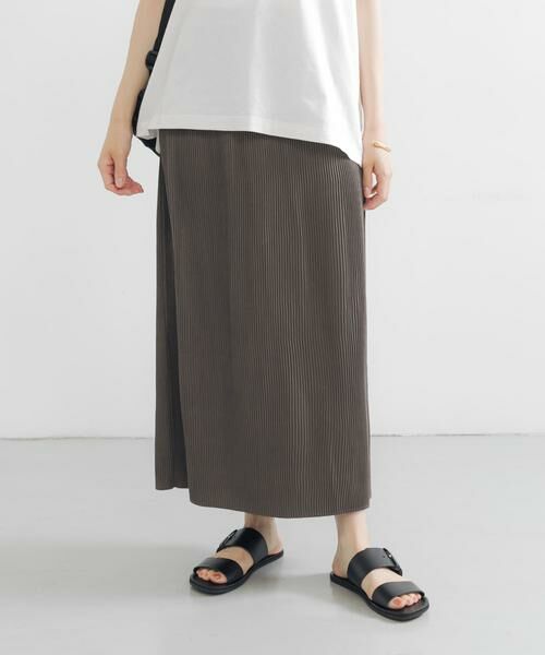 URBAN RESEARCH / アーバンリサーチ スカート | サテンプリーツストレートラインスカート | 詳細1