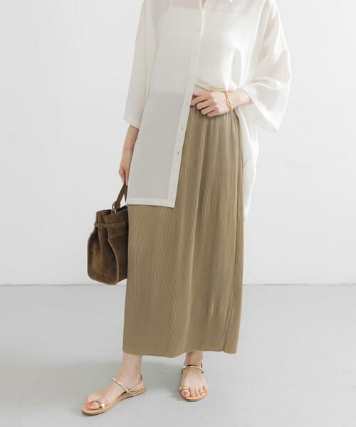 URBAN RESEARCH / アーバンリサーチ スカート | サテンプリーツストレートラインスカート | 詳細11