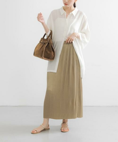 URBAN RESEARCH / アーバンリサーチ スカート | サテンプリーツストレートラインスカート | 詳細14