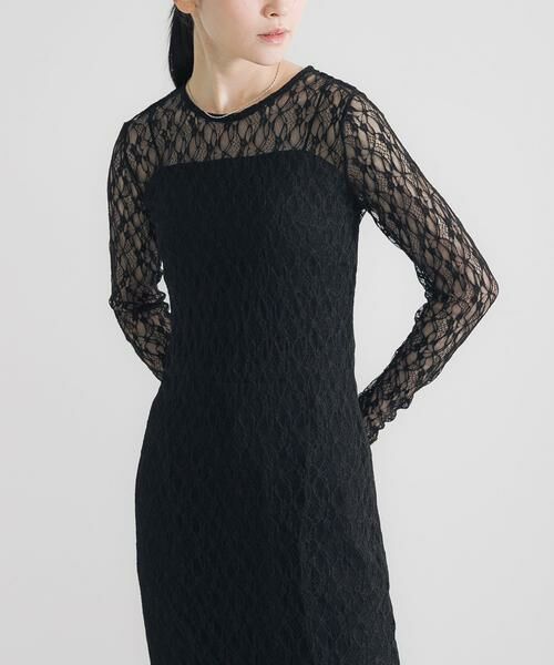 URBAN RESEARCH / アーバンリサーチ ワンピース | ストレッチレースカットワンピース | 詳細14