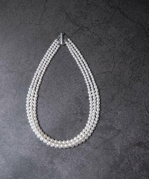 URBAN RESEARCH/アーバンリサーチ decor『デコール』 3Standpearlnecklace ホワイト系その他 - URBAN RESEARCH/アーバンリサーチ decor『デコール』 3Standpearlnecklace ホワイト系その他 -
